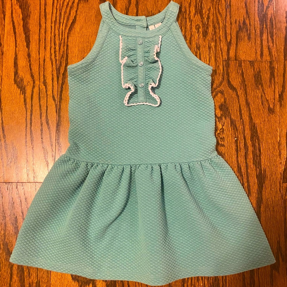 Janie and Jack Quilted Teal Dress